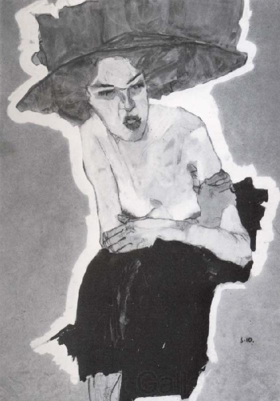 Egon Schiele Mischievous woman